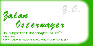 zalan ostermayer business card